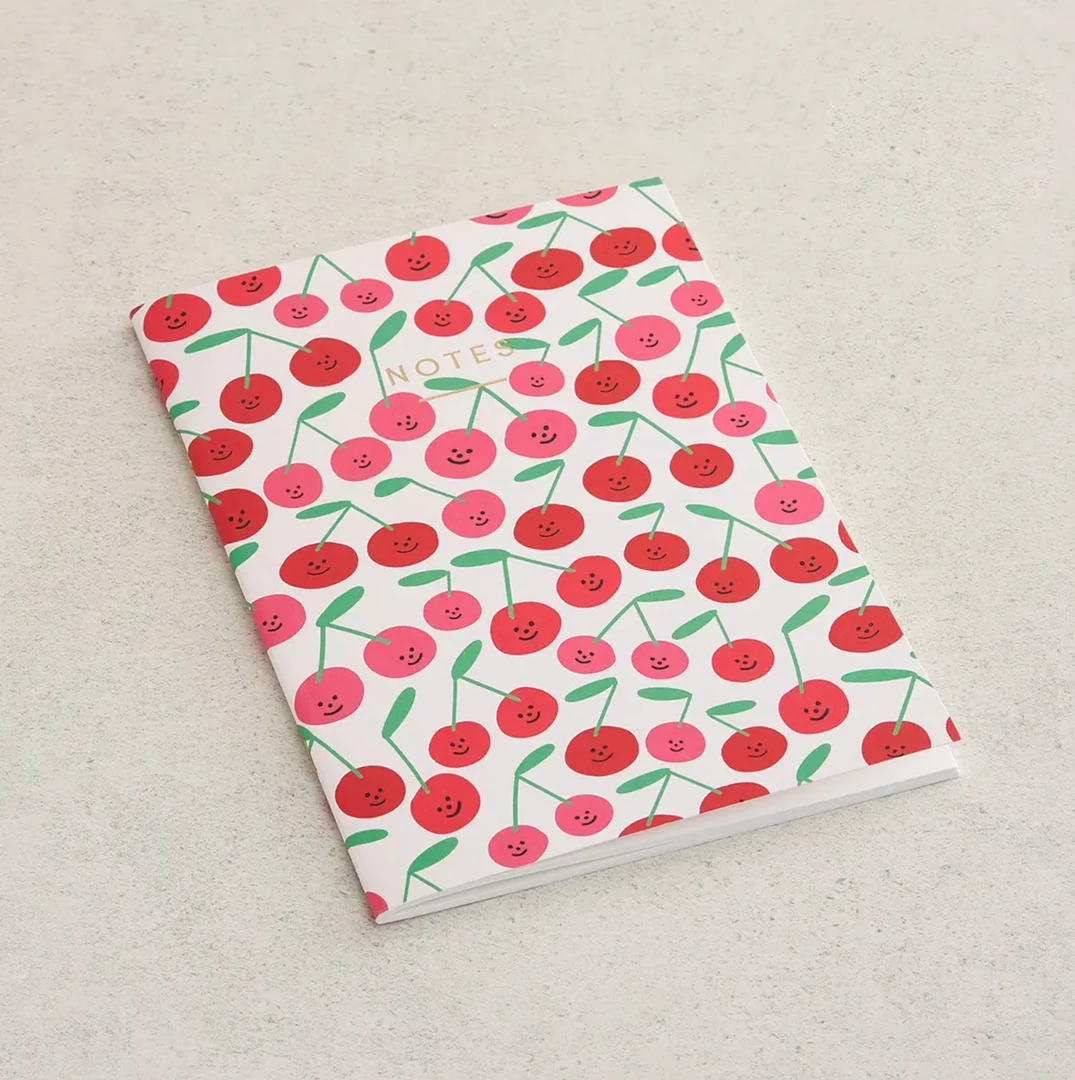 Wrap Notebooks + Notepads Cherries - Notebook 3 Wrap Notebooks + Notepads Cherries - Notebook