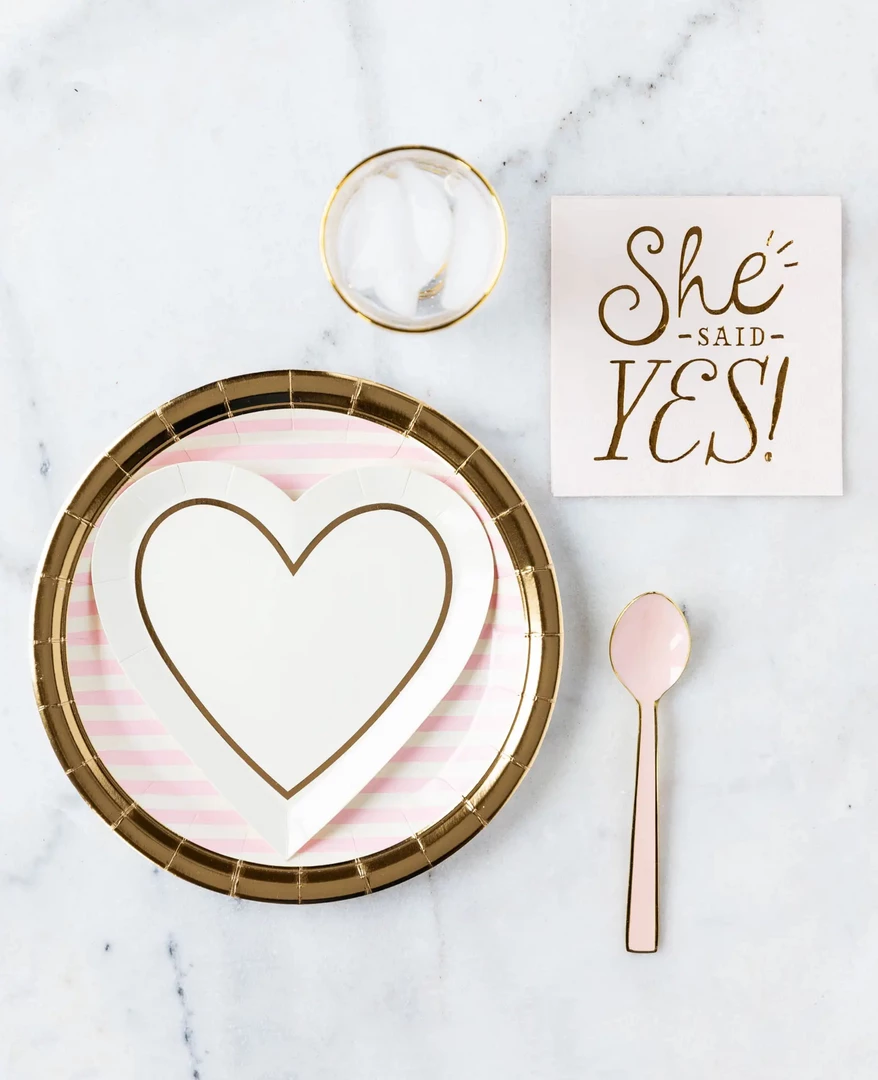 My Mind's Eye Bride To Be "Yes" 5" Cocktail Napkins 4 My Mind's Eye Bride To Be "Yes" 5" Cocktail Napkins