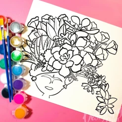 The Designing Chica Friducha Plant Lady Paint Kit