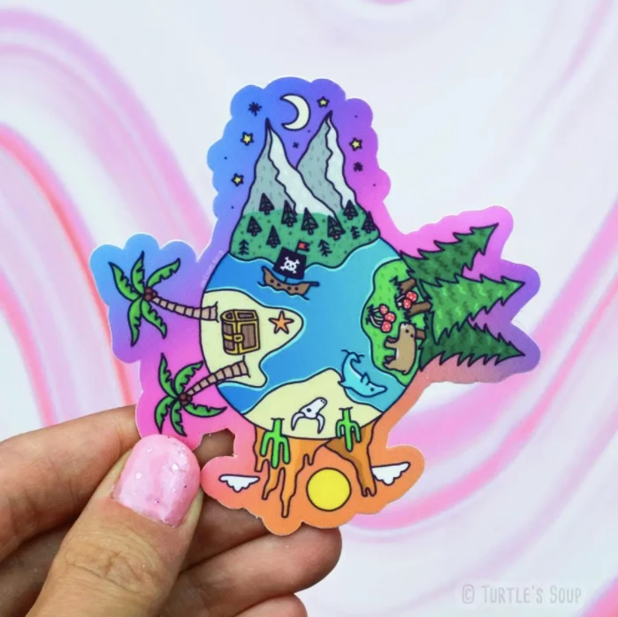 Turtle's Soup Little Planet Vinyl Sticker 3 Turtle's Soup Little Planet Vinyl Sticker