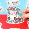 Turtle's Soup Save The Post Office Vinyl Sticker 1 Turtle's Soup Save The Post Office Vinyl Sticker