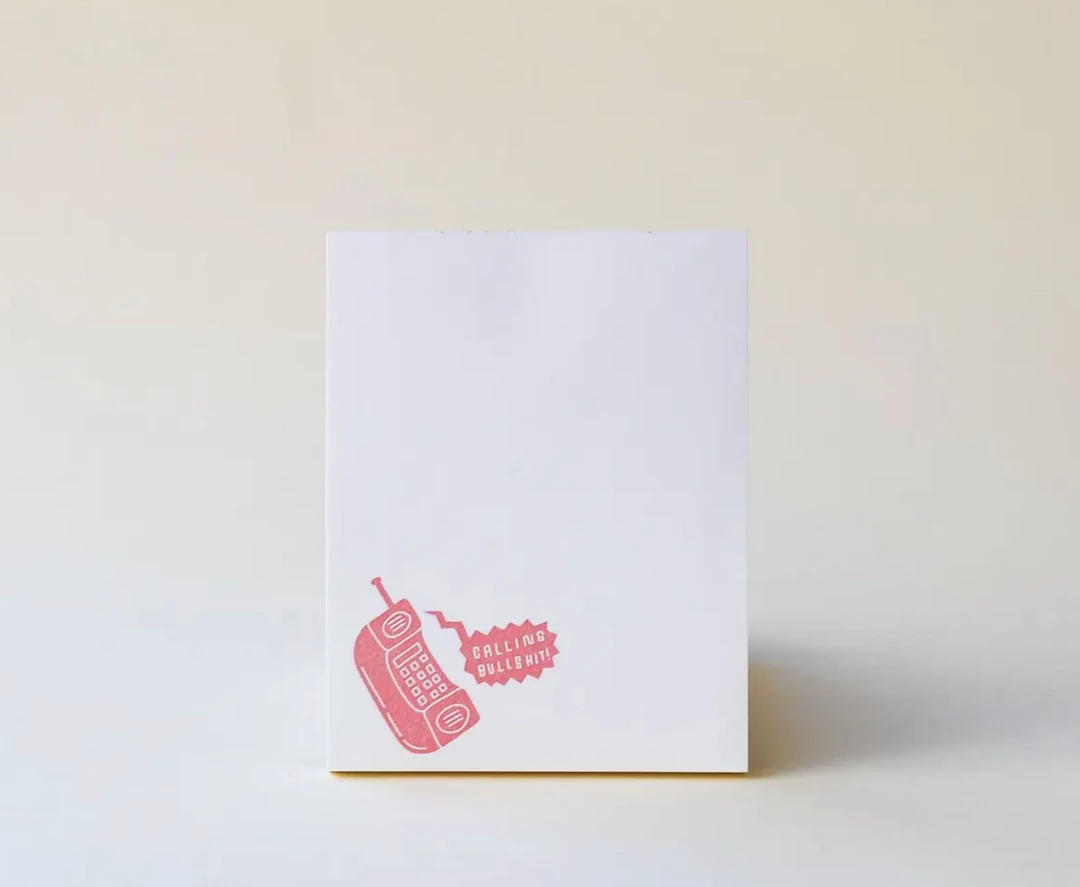 M.C. Pressure Calling Bullshit Notepad 3 M.C. Pressure Calling Bullshit Notepad