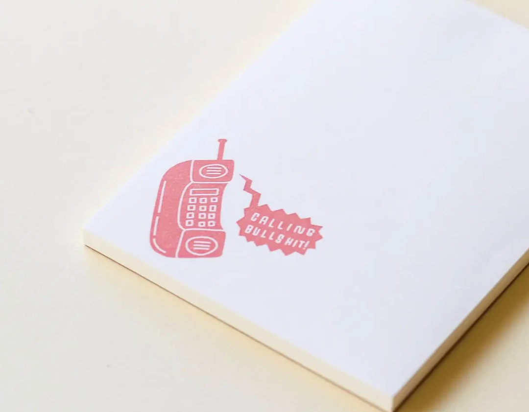 M.C. Pressure Calling Bullshit Notepad 4 M.C. Pressure Calling Bullshit Notepad