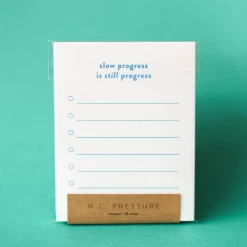 M.C. Pressure Notebooks + Notepads Slow Progress Is Still Progress - Risograph Notepad