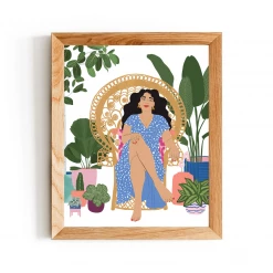 Pineapple Sundays Design Studio Plant Lady Art Print Greeting Cards