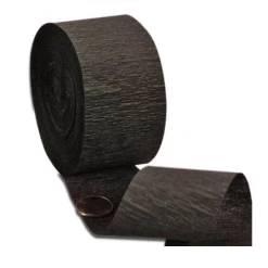Party Art Community Black Crepe Paper Streamers