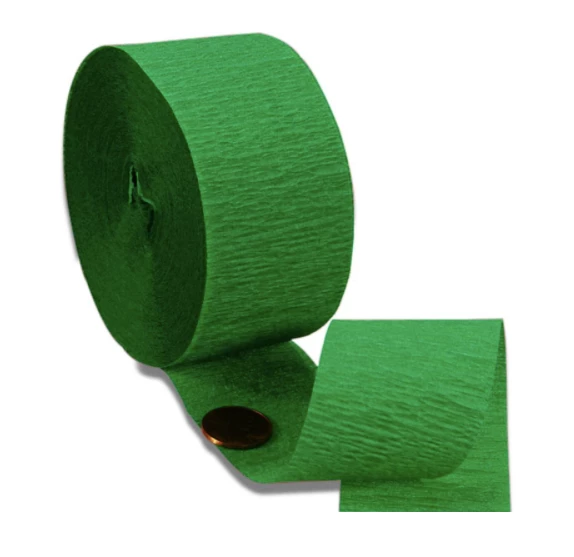 Party Art Community Green Crepe Paper Streamers 3 Party Art Community Green Crepe Paper Streamers