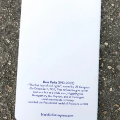 Blackbird Letterpress Notebooks + Notepads Rosa Parks Notebook