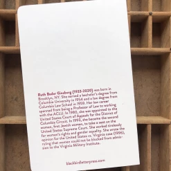 Blackbird Letterpress Ruth Bader Ginsburg Notebook Notebooks + Notepads