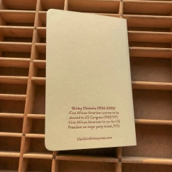 Blackbird Letterpress Shirley Chisholm Notebook Notebooks + Notepads