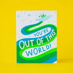 HELLO! LUCKY Greeting Cards Out Of This World - Greeting Card