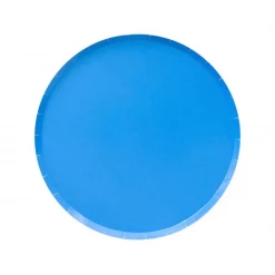 Oh Happy Day Party Shop Pool Blue Paper Plates - Set Of 8