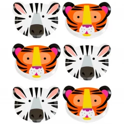 Talking Tables Animal Face Party Plates - 12 Pack