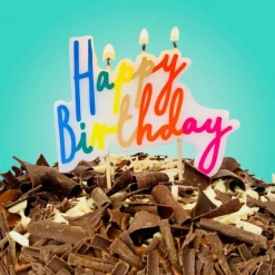 Talking Tables Rainbow Happy Birthday Candle Cake Topper