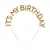 Talking Tables Gift And Favor Supply Luxe Gold 'It's My Birthday' Headband 1 Talking Tables Gift And Favor Supply Luxe Gold 'It's My Birthday' Headband