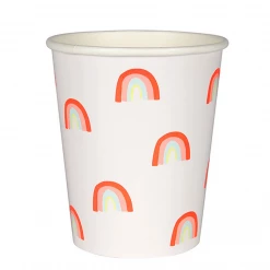 Meri Meri Neon Rainbow Pattern Cups - Set Of 12