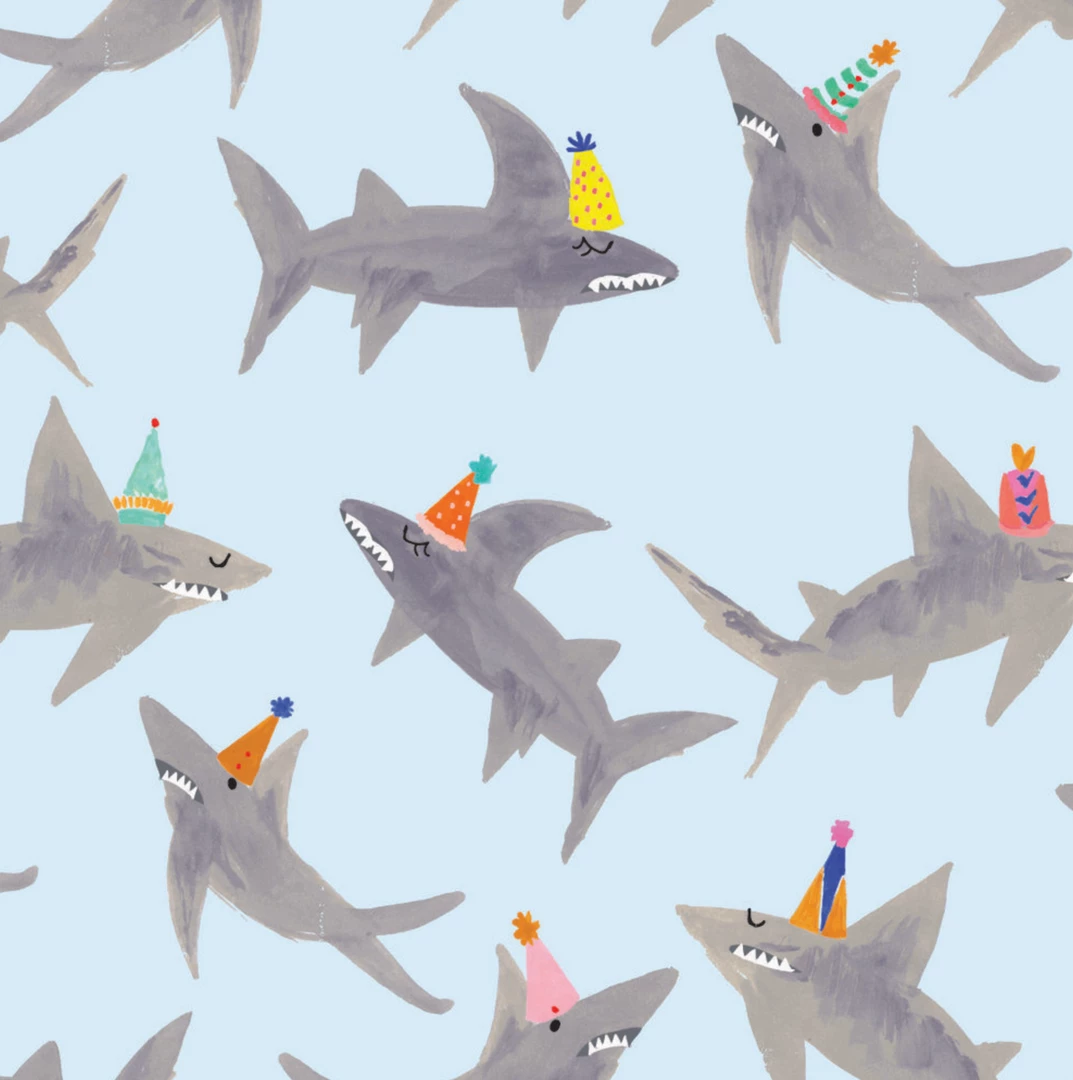Mr. Boddington's Studio Gift And Favor Supply School Of Sharks Gift Wrap Sheet 4 Mr. Boddington's Studio Gift And Favor Supply School Of Sharks Gift Wrap Sheet