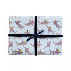 Mr. Boddington's Studio Gift And Favor Supply School Of Sharks Gift Wrap Sheet