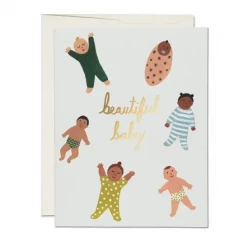 Red Cap Greeting Cards Beautiful Baby