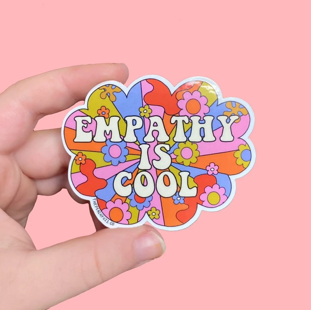 The Peach Fuzz Empathy Is Cool Sticker 3 The Peach Fuzz Empathy Is Cool Sticker