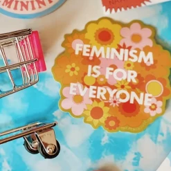 The Peach Fuzz Feminism Is For Everyone Sticker Stickers