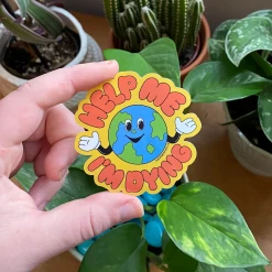 The Peach Fuzz Help Me, I'm Dying Sticker Stickers