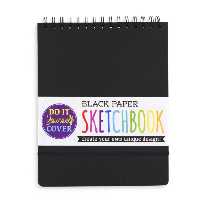 OOLY Notebooks + Notepads 8" X 10.5" D.I.Y. Cover Sketchbook - Black 3 OOLY Notebooks + Notepads 8" X 10.5" D.I.Y. Cover Sketchbook - Black