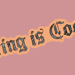 GRL Collective Caring Is Cool Vinyl Sticker Stickers
