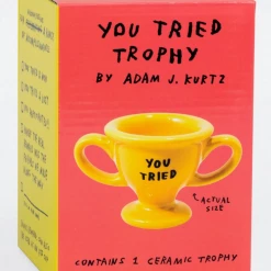 Adam J. Kurtz Art & Home You Tried Ceramic Mini Trophy