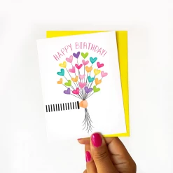 Nicole Marie Paperie Heart Balloons - Birthday Card
