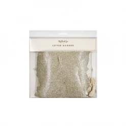 My Mind's Eye Decor Custom Gold Glitter Letter Banner