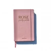 Fully Bloomed "Rose Quartz X Rose Petals" - Vegan Leather Journal Notebooks + Notepads