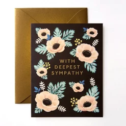 Clap Clap Anemone Sympathy Card Greeting Cards