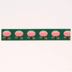 Clap Clap Snail Mail Poppy Floral Washi Tape - Deep Green
