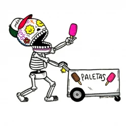 Fresh Prints Ice Cream (Paleta) Man Sticker Stickers