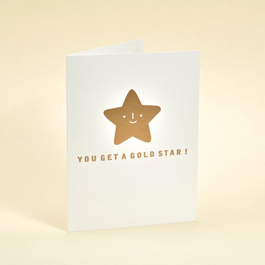Ilootpaperie Gold Star Congratulations Card Greeting Cards 3 Ilootpaperie Gold Star Congratulations Card Greeting Cards