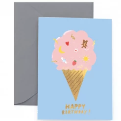 Carolyn Suzuki Good Vibrations Ice Cream - Birthday Card