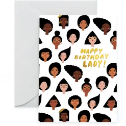Carolyn Suzuki Geometric Girl - Birthday Card