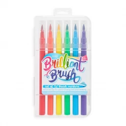OOLY Brilliant Brush Markers - Set Of 12 Fun Stuff