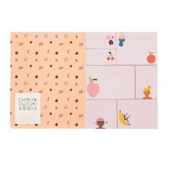 Carolyn Suzuki Notebooks + Notepads FRUITY FEMMES - STICKY NOTE SET