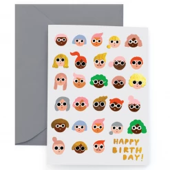 Carolyn Suzuki Sunny Looks Foil Birthday - Greeting Card