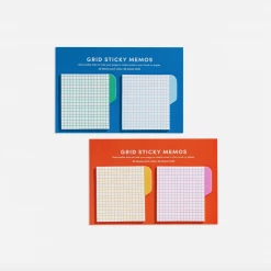 Poketo Snail Mail Grid Sticky Memos- Cool