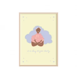 Kwohtations Cards Art & Home It Is Okay To Grow Slowly Art Print (5" X 7")