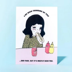 Valfre Greeting Cards Thinking About Food Greeting Card