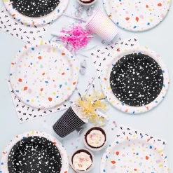 Knot & Bow Black Chip - Small Party Plate