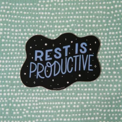 Free Period Press Rest Is Productive Vinyl Sticker Stickers