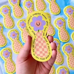 The Peach Fuzz Flower Friend Sticker