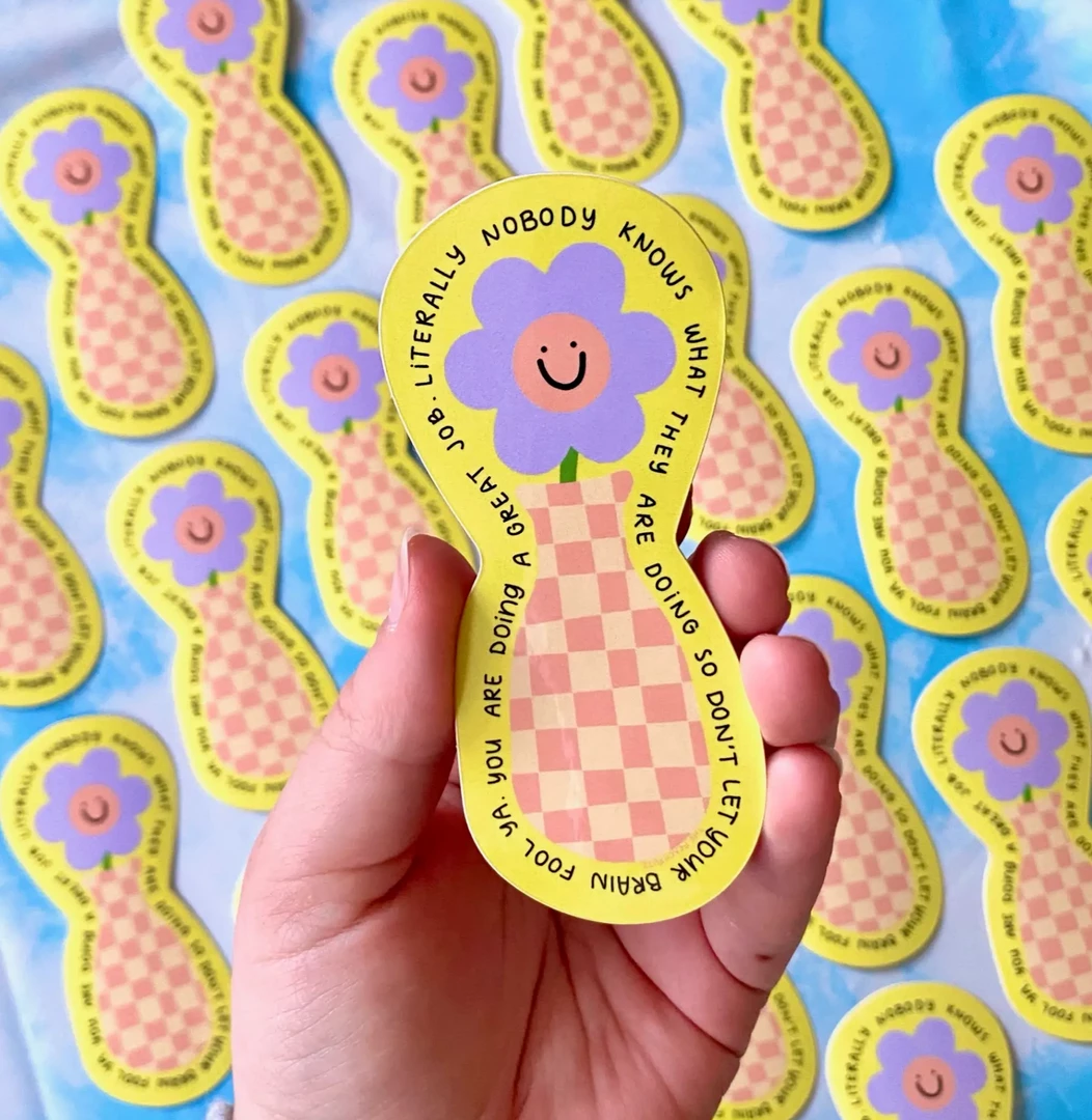 The Peach Fuzz Flower Friend Sticker 3 The Peach Fuzz Flower Friend Sticker