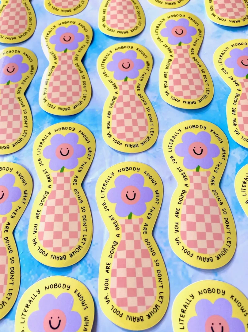 The Peach Fuzz Flower Friend Sticker 4 The Peach Fuzz Flower Friend Sticker