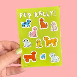 The Peach Fuzz Pup Rally Sticker Sheet